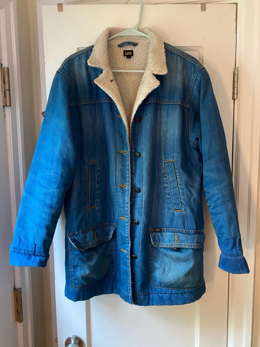 Lee Blue Denim Sherpa-Lined Field Jacket